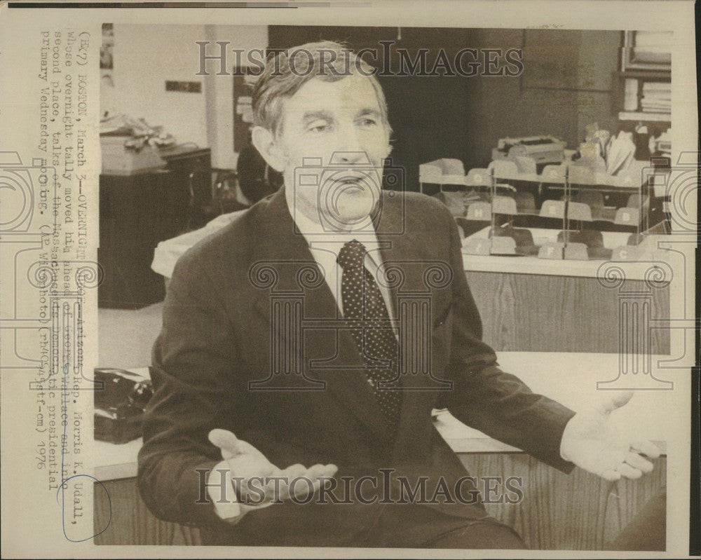 1976 Press Photo Morris K Udall, Arizona Rep. - Historic Images