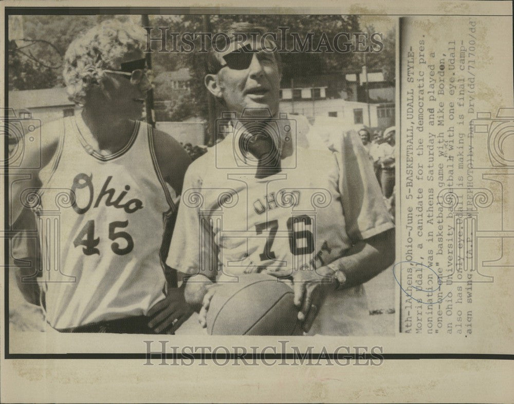 1976 Press Photo Morris Udall Basketball American - Historic Images