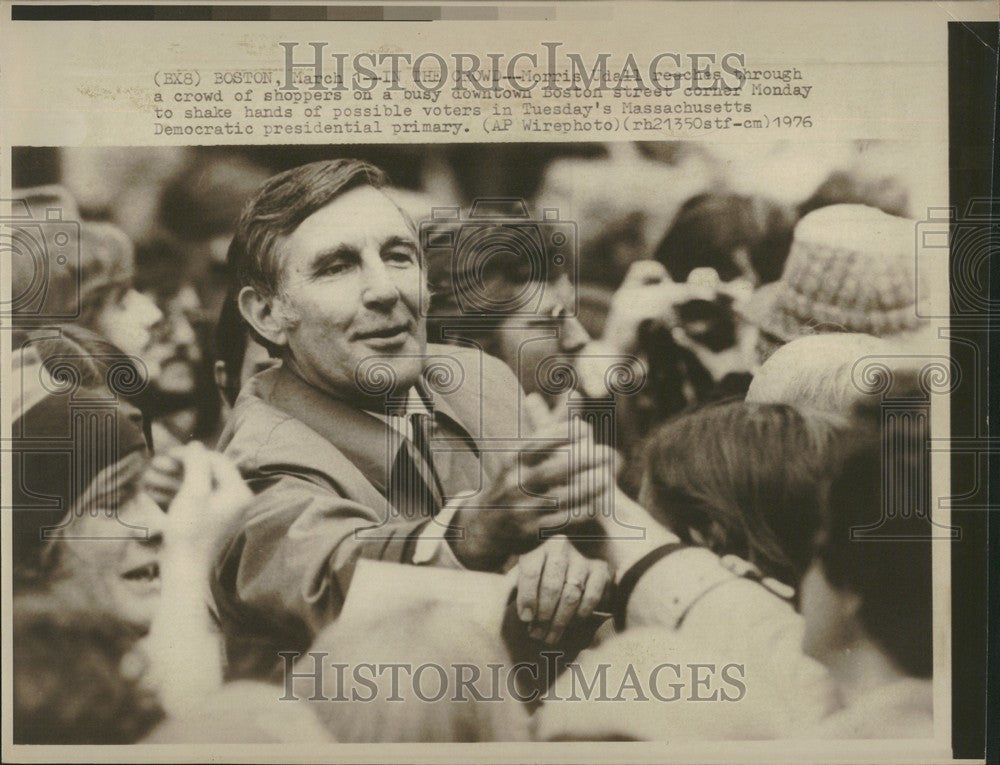 1976 Press Photo Morris Udall Presidential Primary - Historic Images