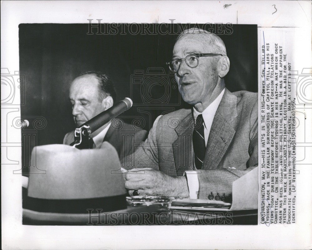 1956 Press Photo Millard Tydings politician - Historic Images