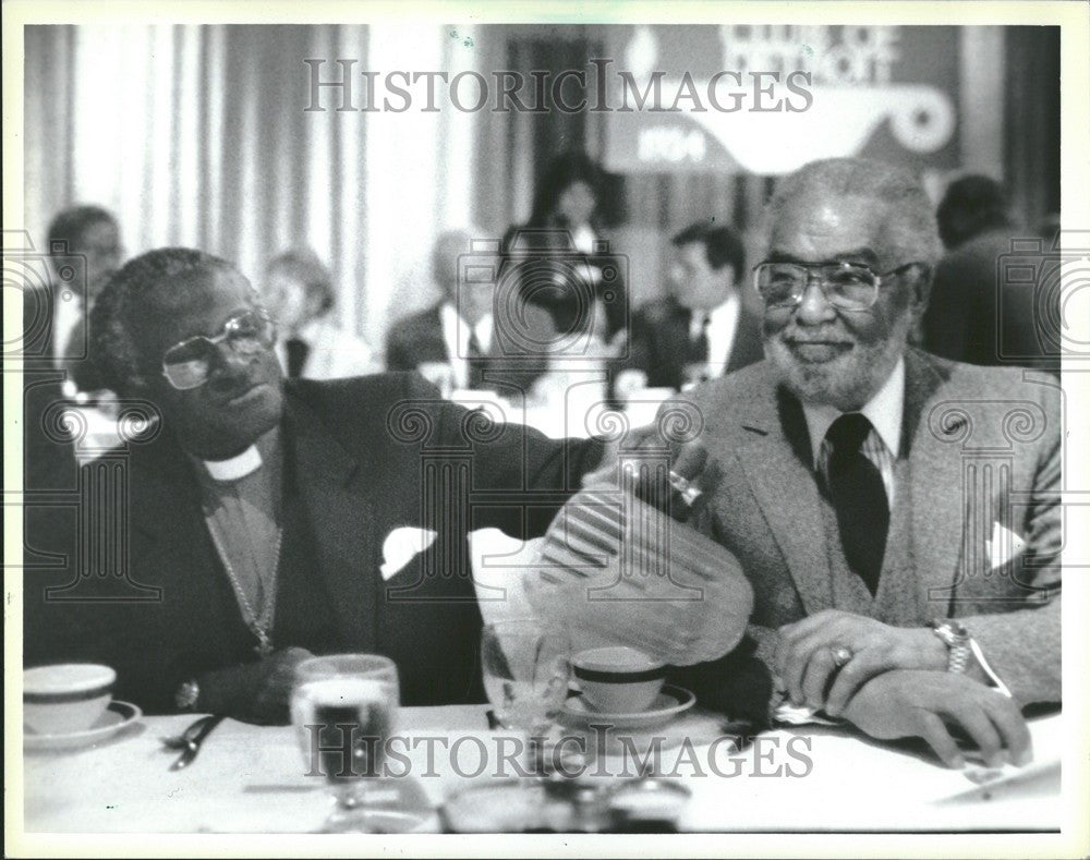 1986 Press Photo Bishop Tuttu Detroit - Historic Images