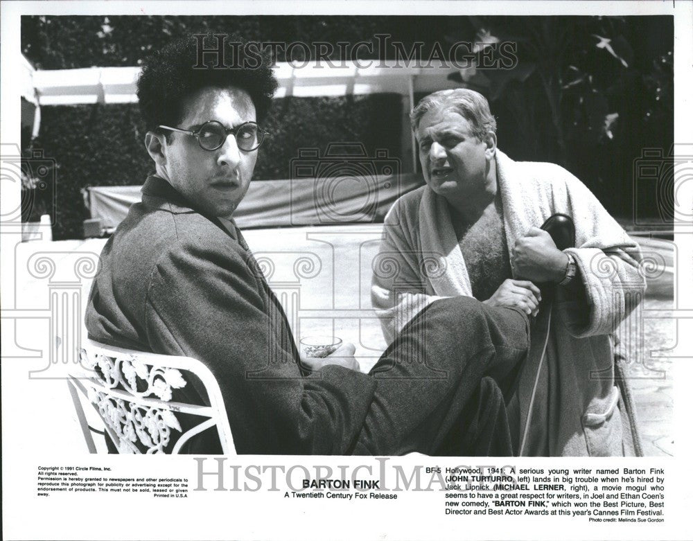 1991 Press Photo John Turturro  John Turturro Barton Fi - Historic Images