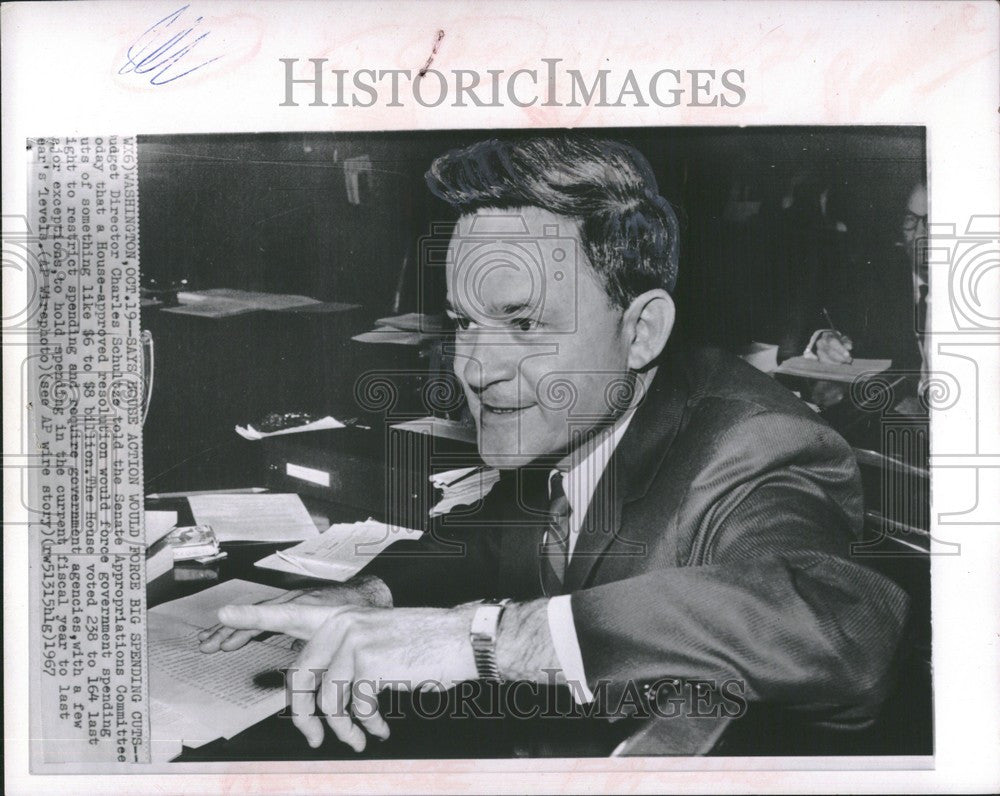 1967 Press Photo Director Charles Schultze senate house - Historic Images