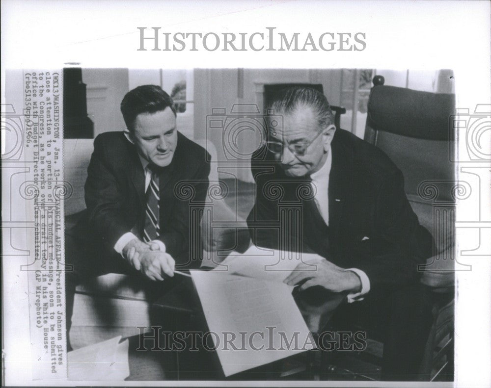 1966 Press Photo President Lyndon Johnson - Historic Images