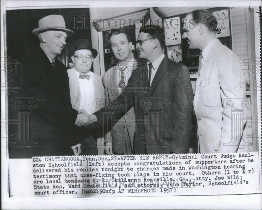 1957 Press Photo Judge Raulston Chattanooga Tenn - Historic Images