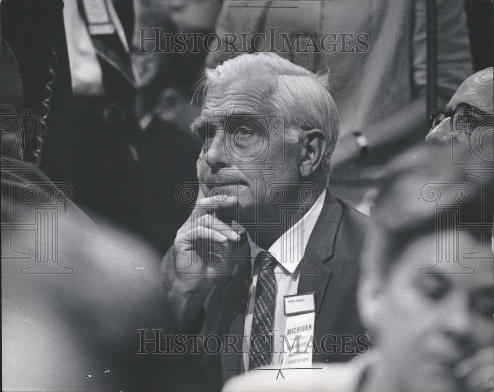 1968 Press Photo August Scholle Delegate Democrat - Historic Images