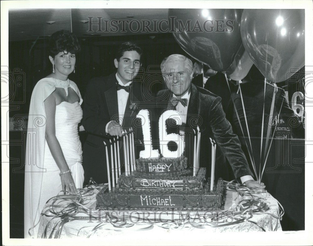 1986 Press Photo Diane Michael Tom Schoenith 16 bithday - Historic Images