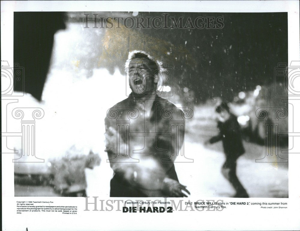 1990 Press Photo Bruce Willis American actor - Historic Images