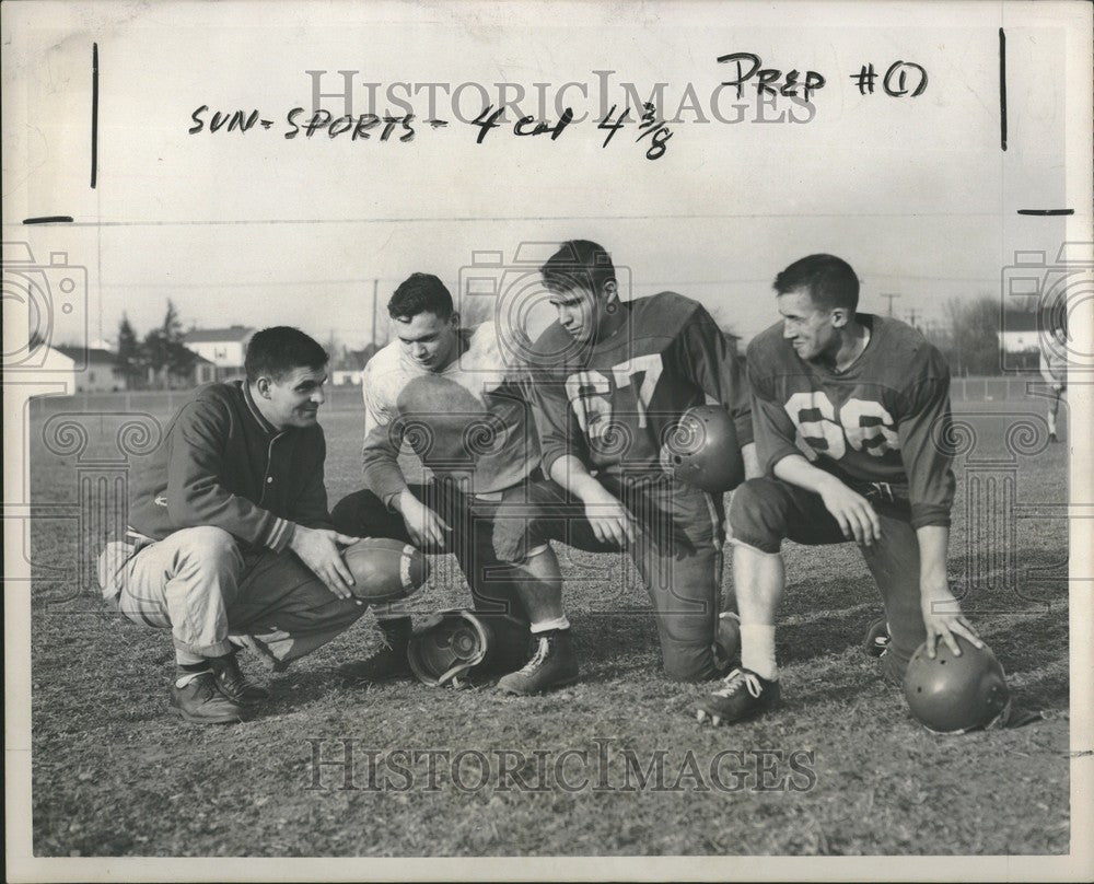 1953 Press Photo Coach Vincent Secontine Tom Beck, - Historic Images