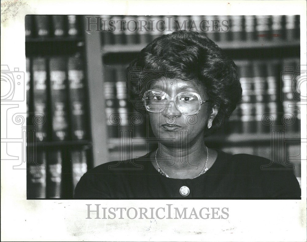 1990 Press Photo Martha Scott Highland Park Mayor letter - Historic Images