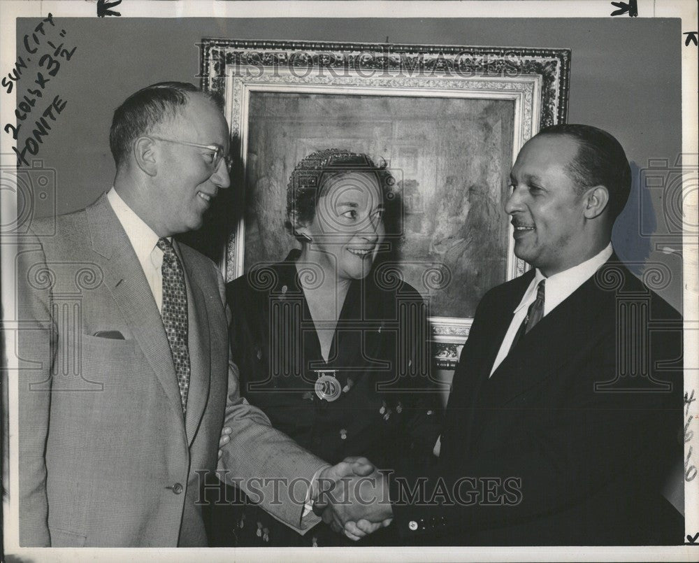 1954 Press Photo Ramon Scruggs Detroit Urban League - Historic Images