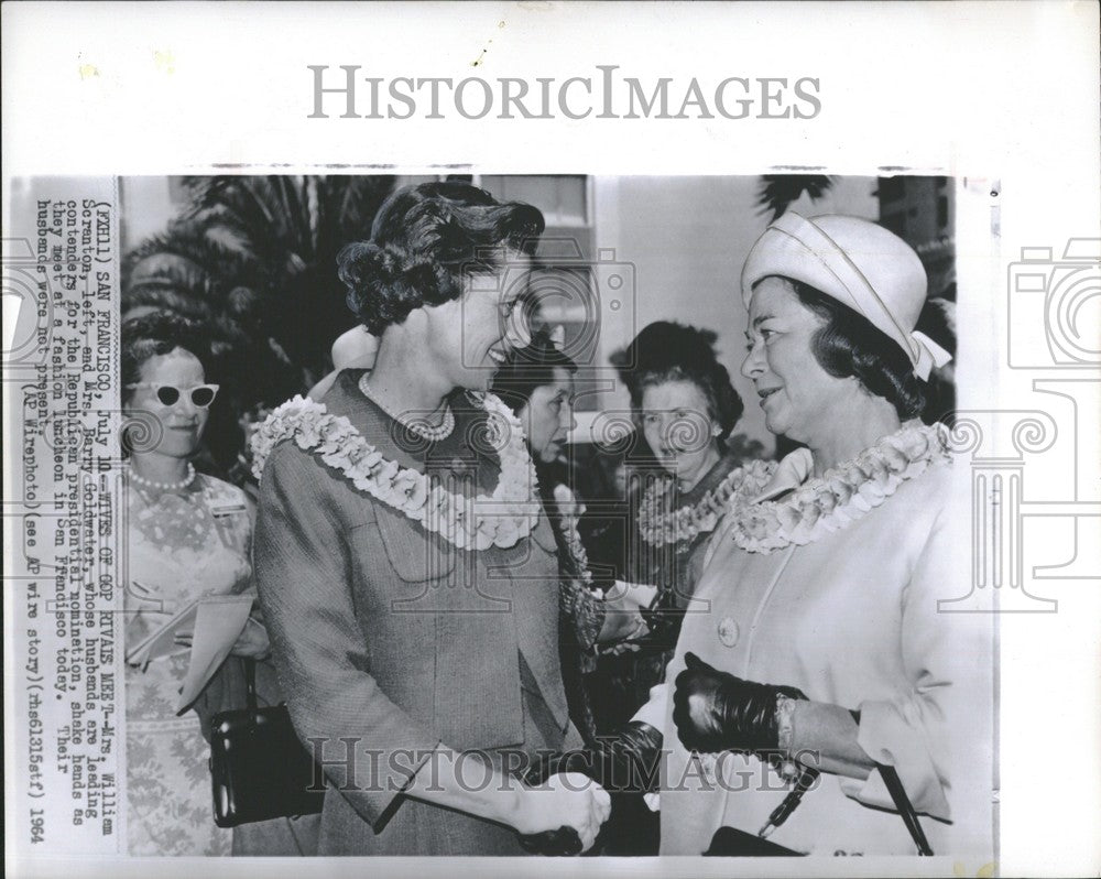 1964 Press Photo Wife Mrs. William Scranton - Historic Images