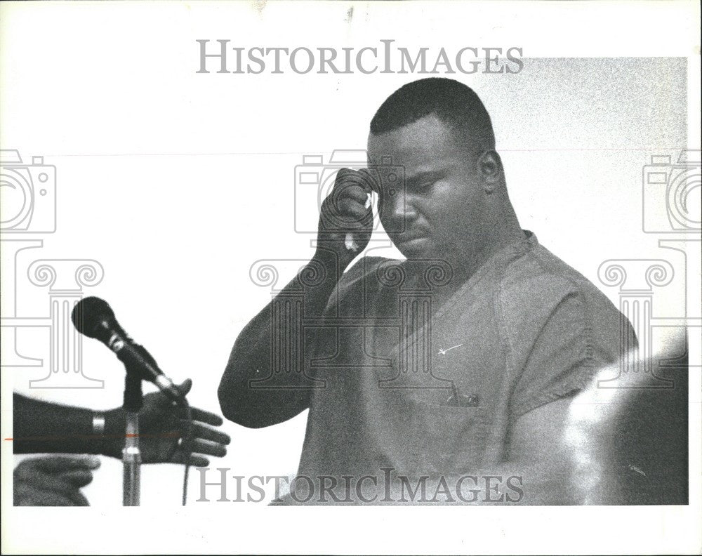 1992 Press Photo Omar Dean Arraignment - Historic Images