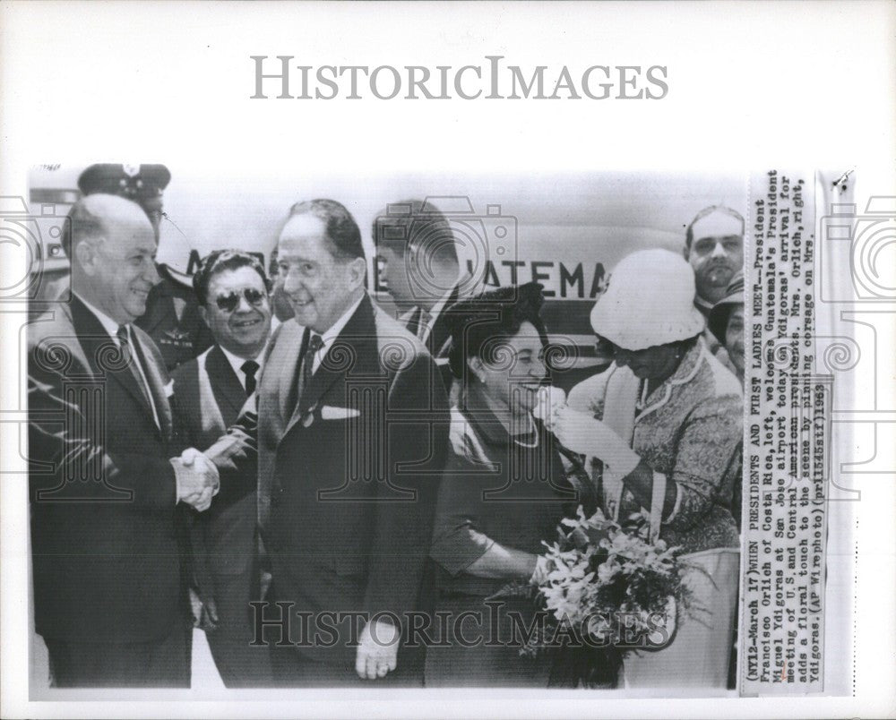 1963 Press Photo Francisco Orlich - Historic Images