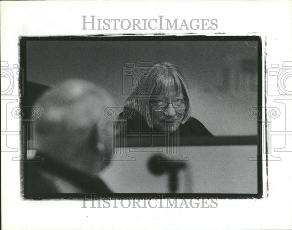 1991 Press Photo Vesta Svenson Judge witness case - Historic Images