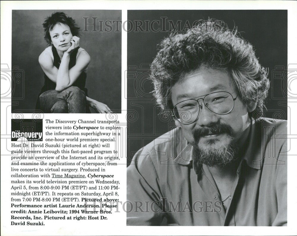 1995 Press Photo David Suzuki Cyberspace - Historic Images