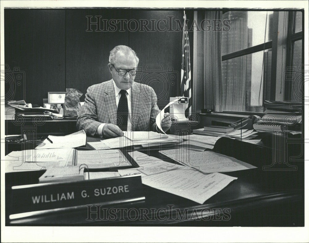 1983 Press Photo William Suzore Wayne Country Chairman - Historic Images