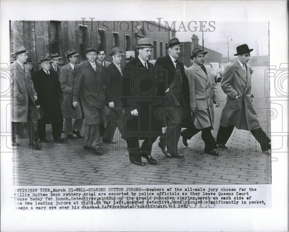 1952 Press Photo Willy Sutton jury members - Historic Images