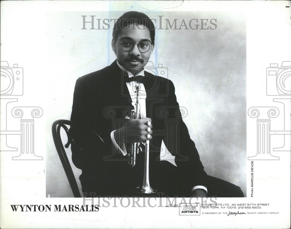 1986 Press Photo Wynton Marsalis Jazz Musician Trumpet - Historic Images