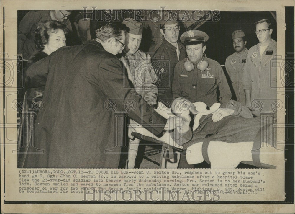 1971 Press Photo John Sexton Jr. Denver Prisoner of War - Historic Images