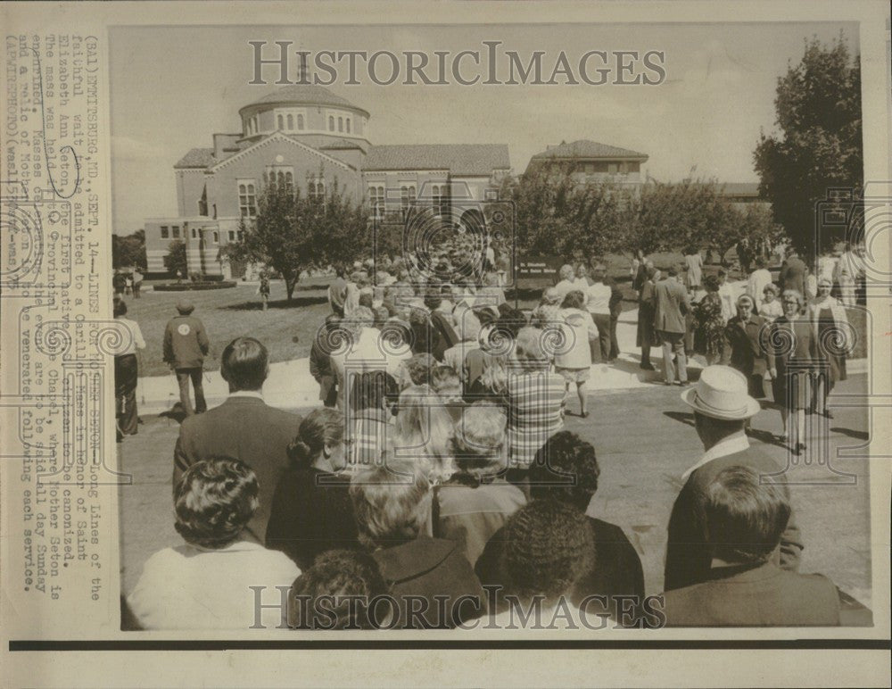 1975 Press Photo saint seton canonized catholic u.s. - Historic Images