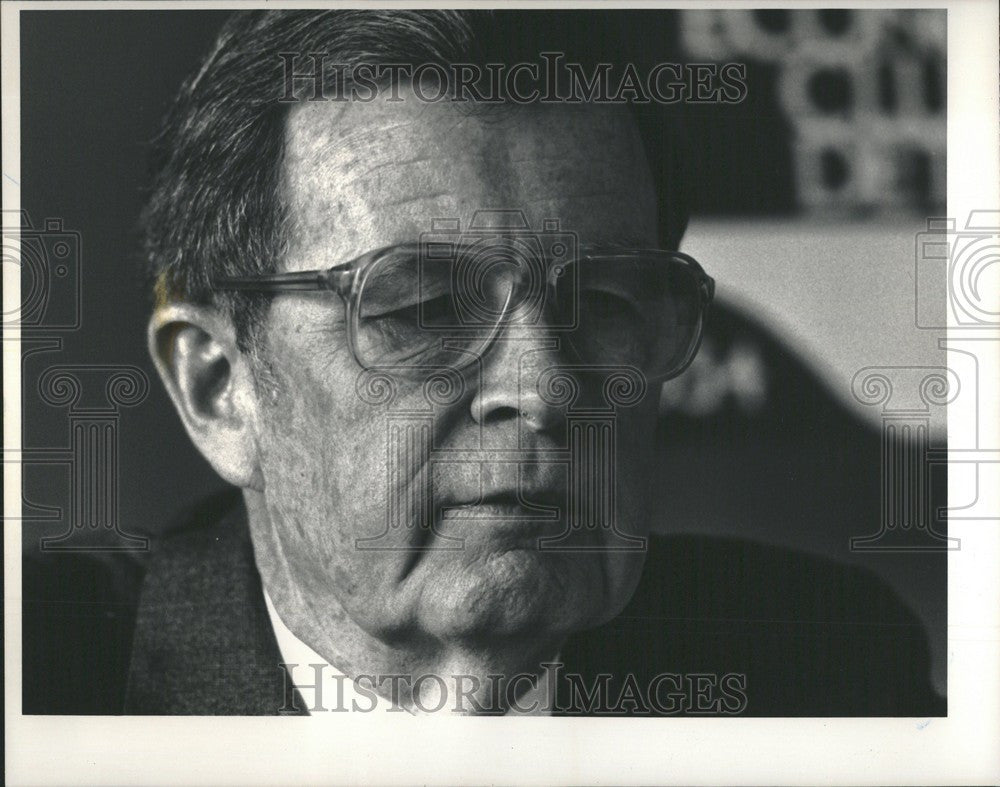 1989 Press Photo lawrence g rawl ceo exxon - Historic Images