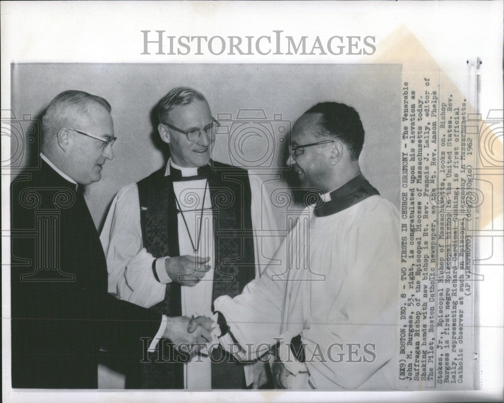 1962 Press Photo Suffragan Bishop John M Burgess - Historic Images