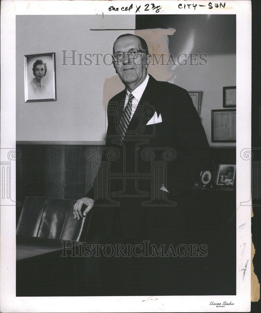 1961 Press Photo Fred Sanders President Detroit candy - Historic Images