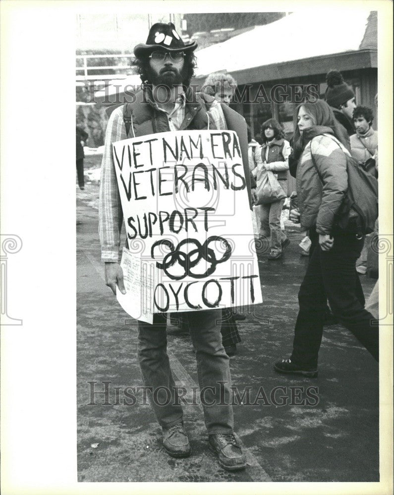 1960 Press Photo Olympic Games Demonstration Protest - Historic Images