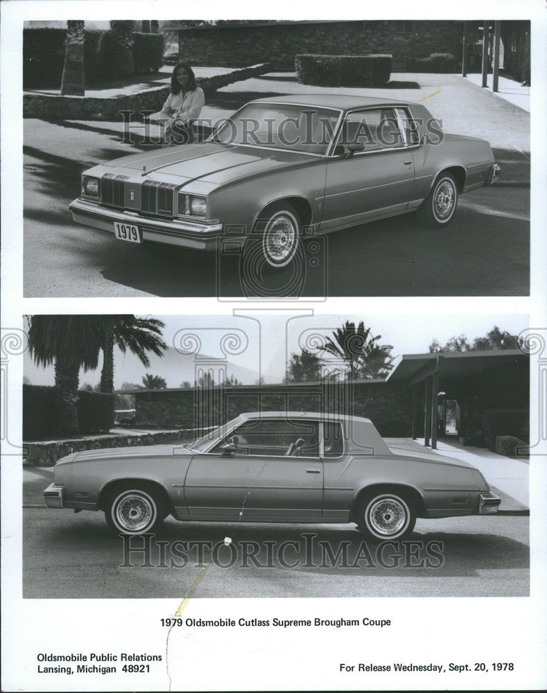 1978 Press Photo GM Oldsmobile Cutlass Coupe Luxury - Historic Images