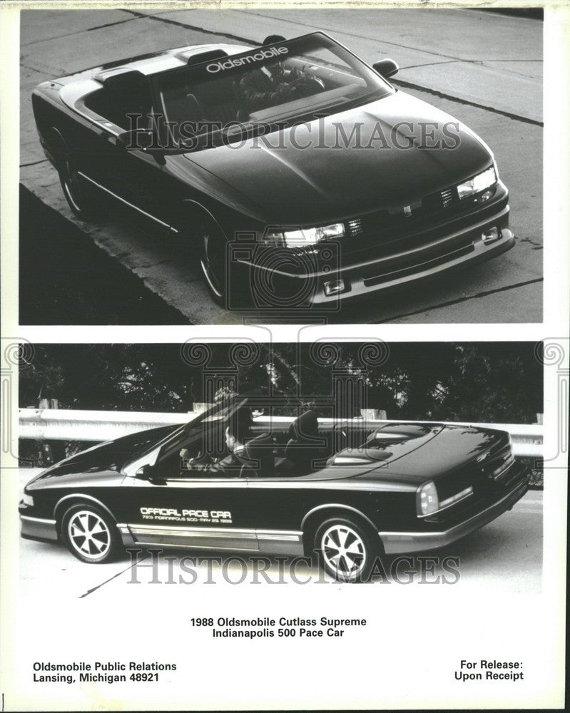 1987 Press Photo Oldsmobile Automobiles 1987 - Historic Images