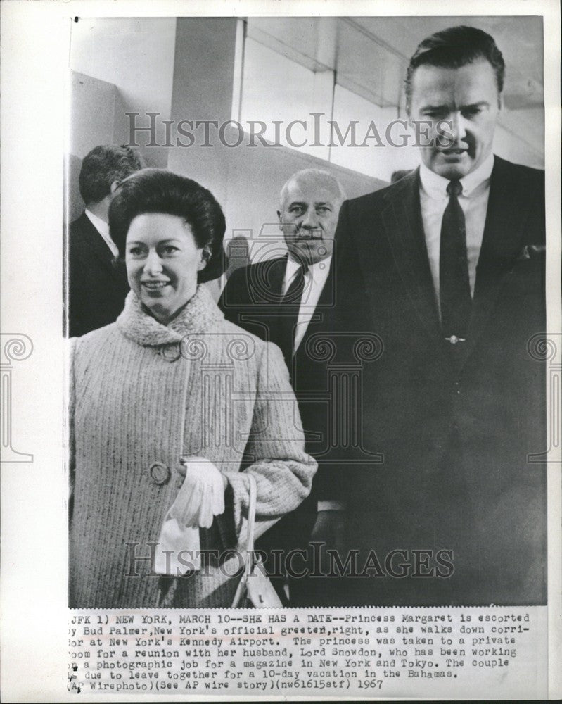 1967 Press Photo Princess Margaret, Bud Palmer - Historic Images