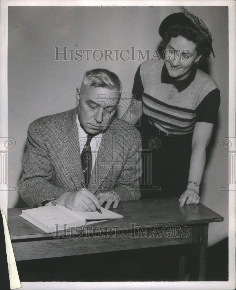 1953 Press Photo Frank Woodford Jefferson&#39;s Disciple - Historic Images