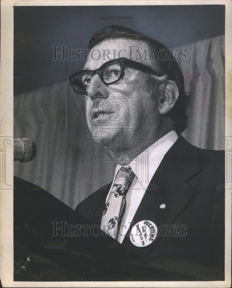 1973 Press Photo Leonard Woodcock UAW Union President - Historic Images