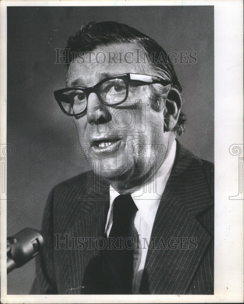 1976 Press Photo Leonard Woodcock UAW President - Historic Images