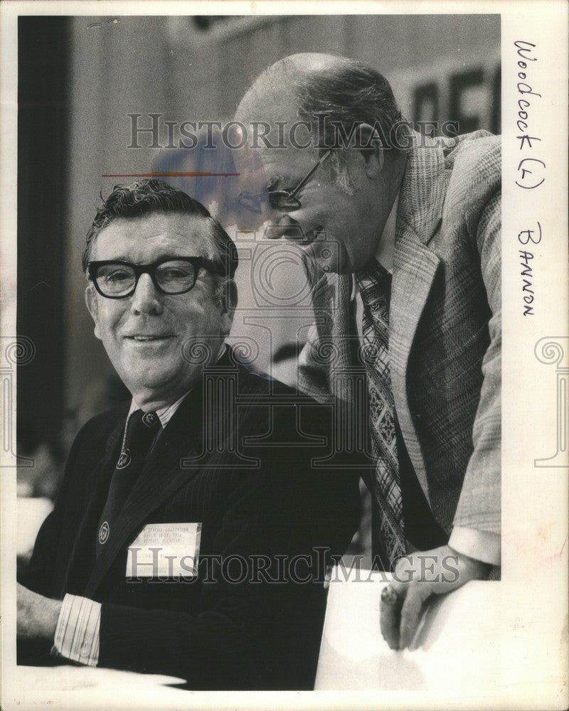 1976 Press Photo Leonard Woodcock Labor Union Leader US - Historic Images