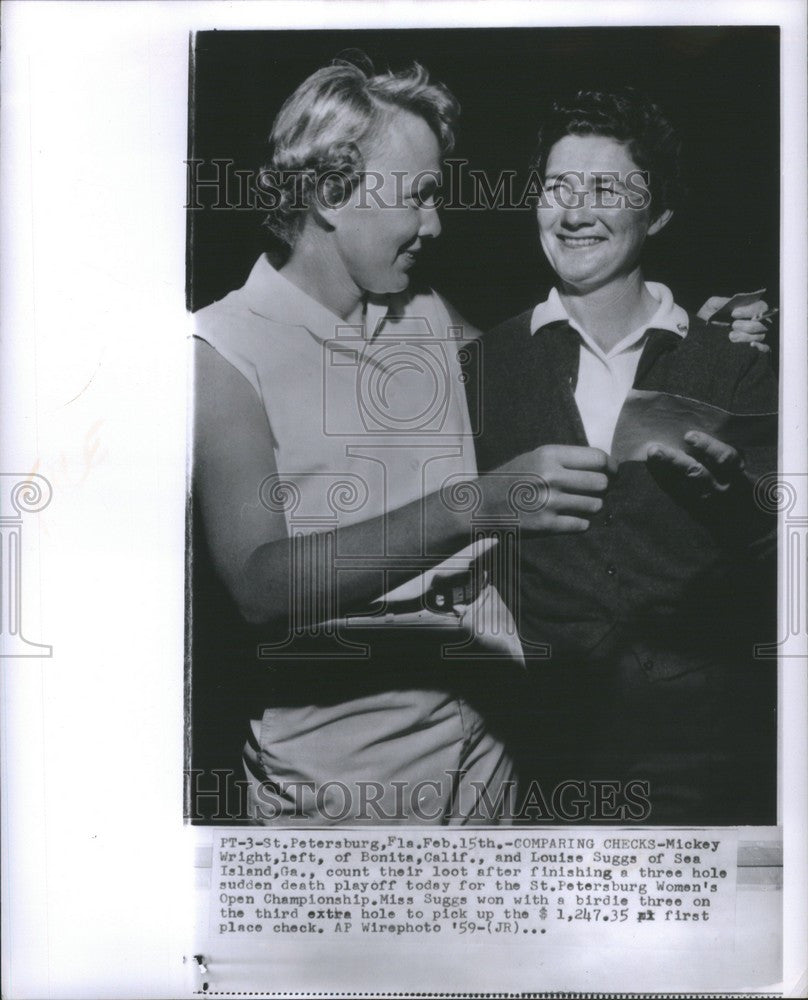 1959 Press Photo Mickey Wright Louise Suggs Petersburg - Historic Images