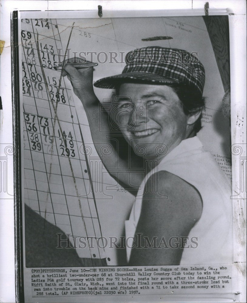 1957 Press Photo Louise Suggs Golfer - Historic Images