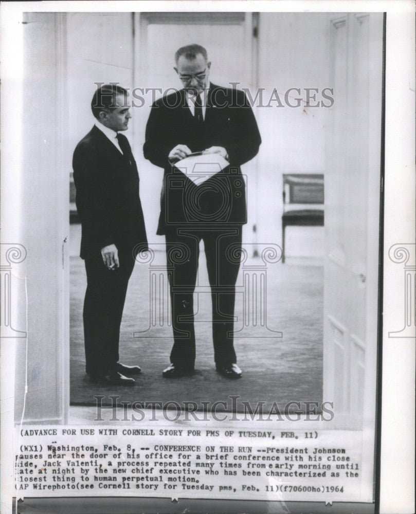 1964 Press Photo Lyndon Baines Johnson President - Historic Images