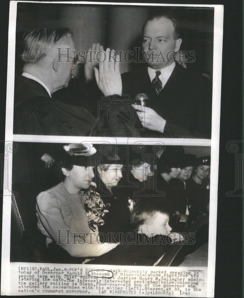 1941 Press Photo Harold E Stassen Governor of Minnesota - Historic Images