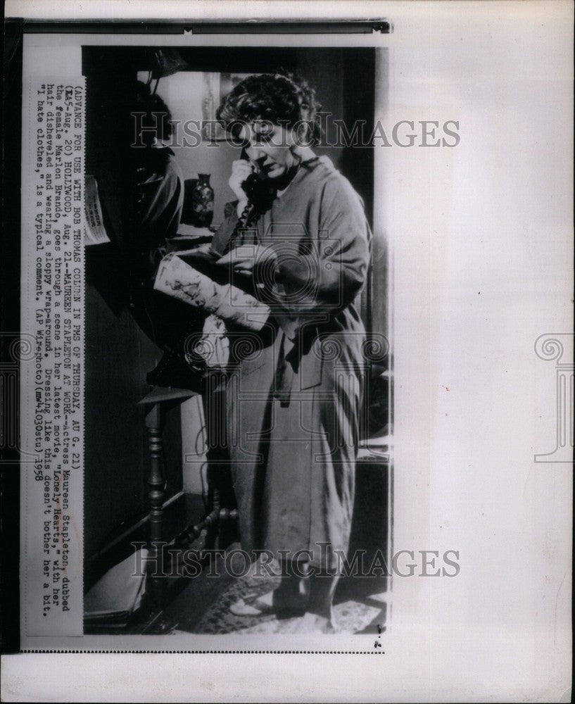 1958 Press Photo Maureen Stapleton Marlon Brando - Historic Images