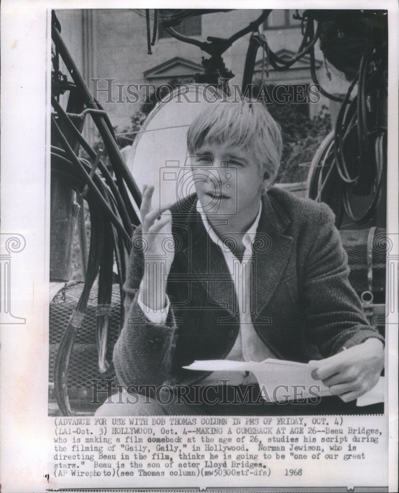 Press Photo Beau Bridges Gaily, Gaily Comeback - Historic Images