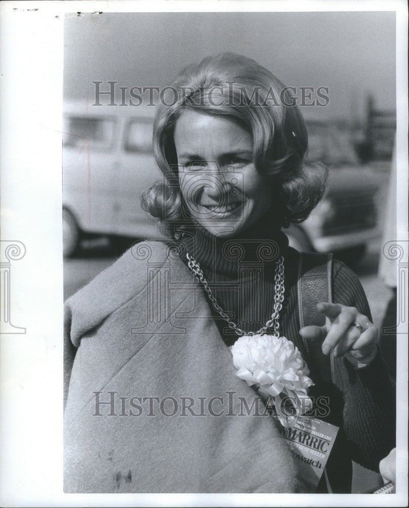 1972 Press Photo Ellen Mickey Stanley Detroit Tigers - Historic Images