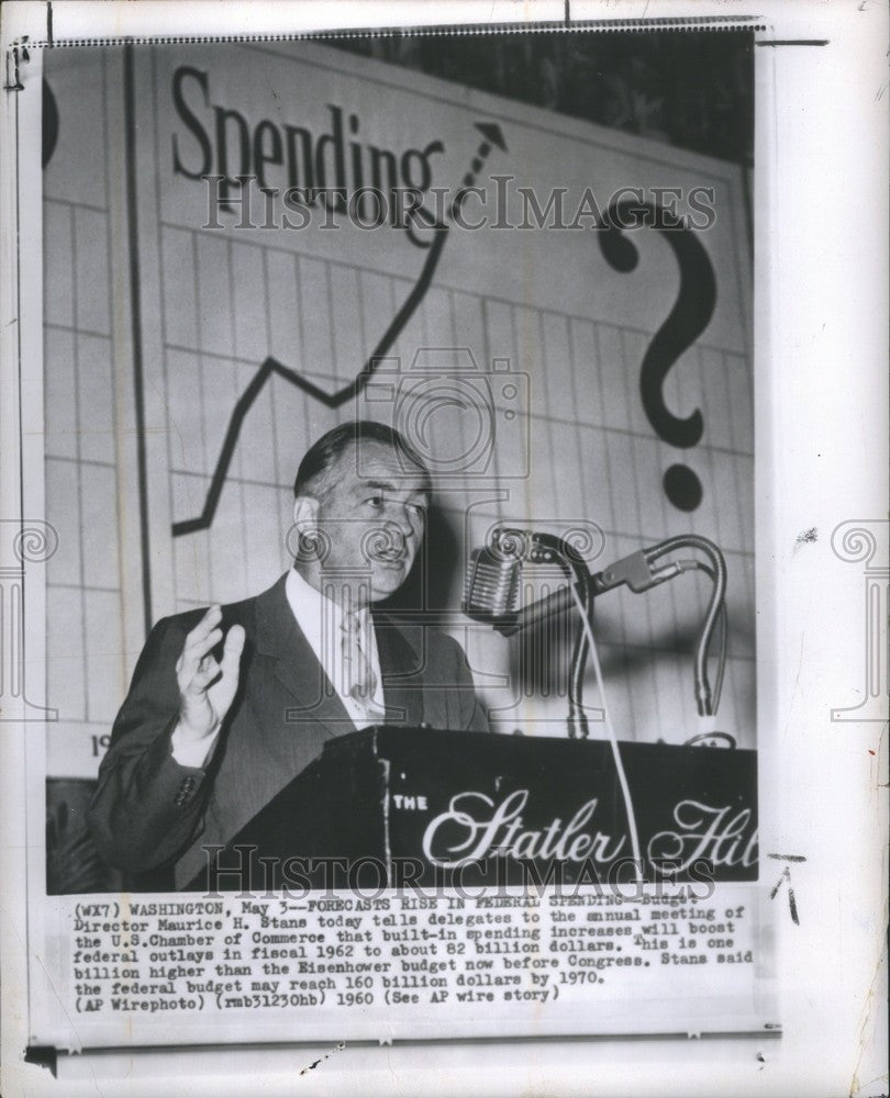 1960 Press Photo Maurice Stans American accountant - Historic Images