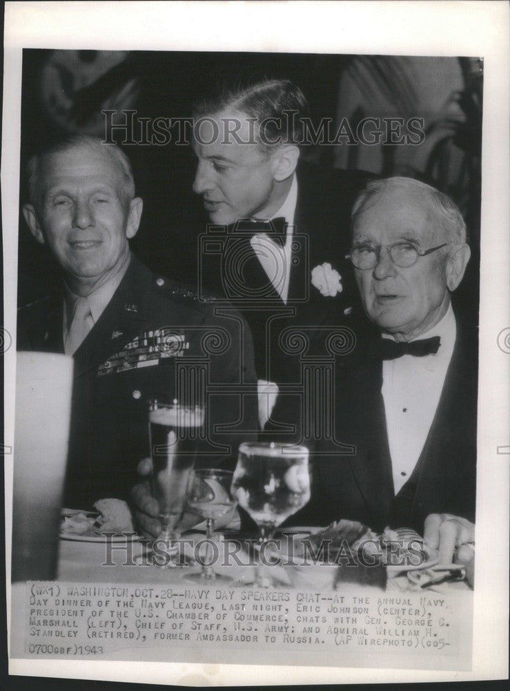 1943 Press Photo Admiral William H. Standley - Historic Images