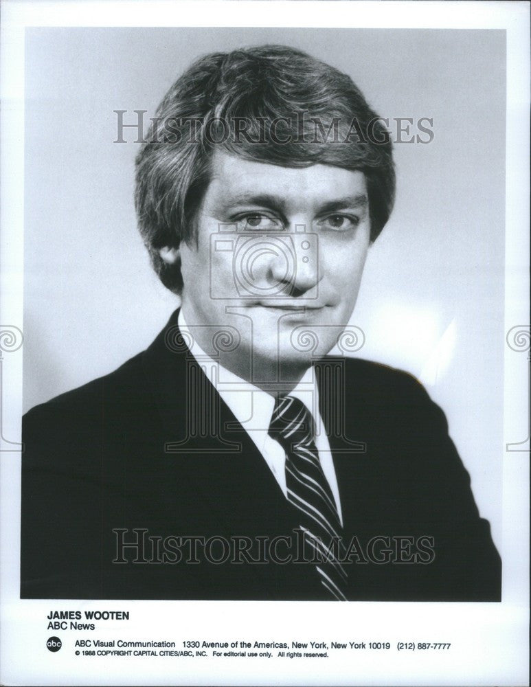 1990 Press Photo James Wooten ABC News - Historic Images