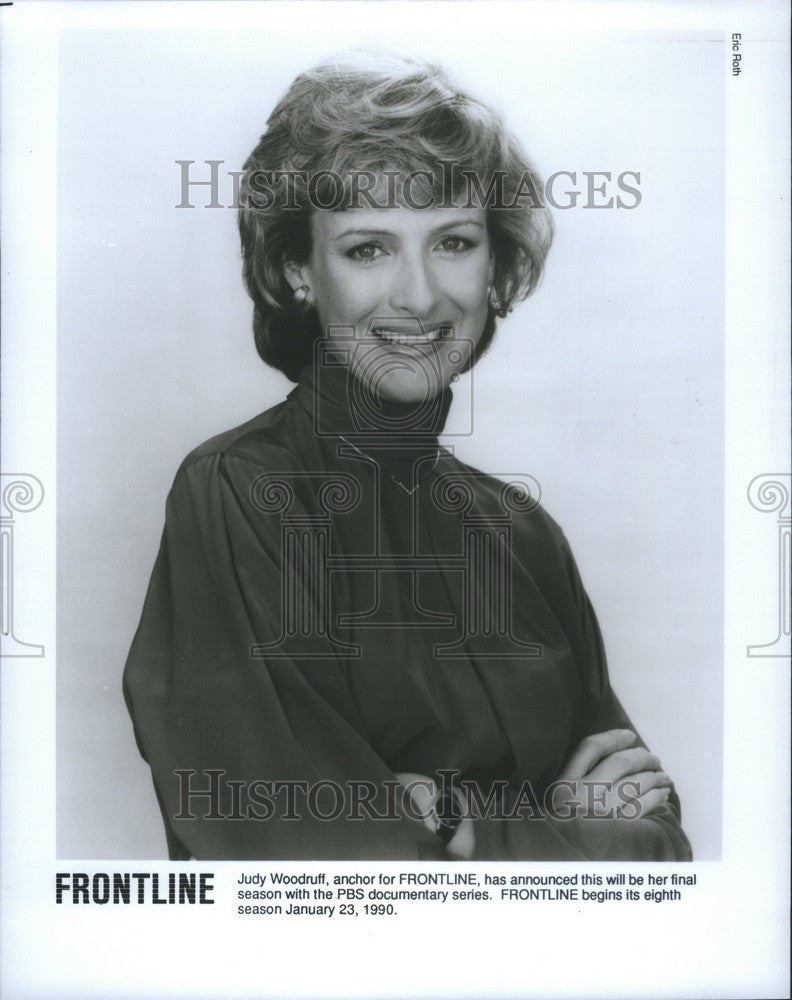 1990 Press Photo Judy Woodruff PBS Documentary Series - Historic Images