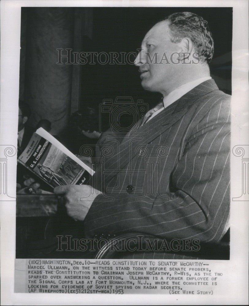 1953 Press Photo soying soviet marcel ullman senate - Historic Images