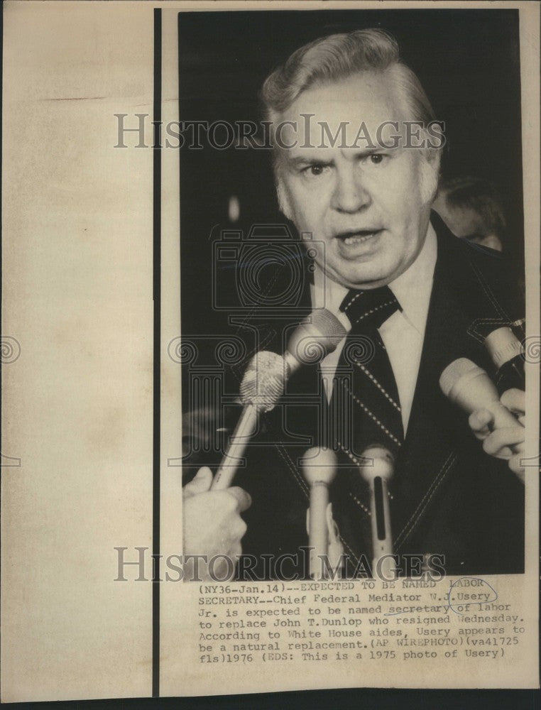 1983 Press Photo willie usery labor union u.s. - Historic Images