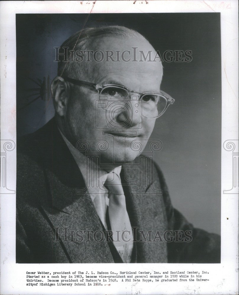 1962 Press Photo Oscar Webber - Historic Images